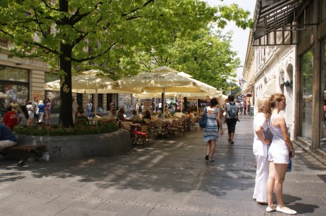 Knez Mihailova, kävelykatu Belgrad Serbia